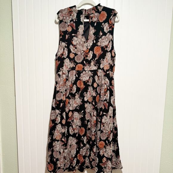 Torrid Floral Butterfly Gauzy High Neck Midi Dress Plus Size 3X - Picture 8 of 8